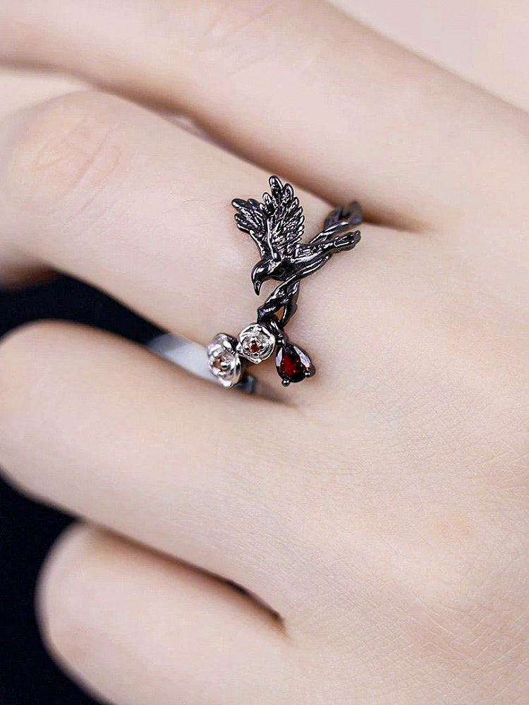7 Raben Optionen Ring Gothic Design