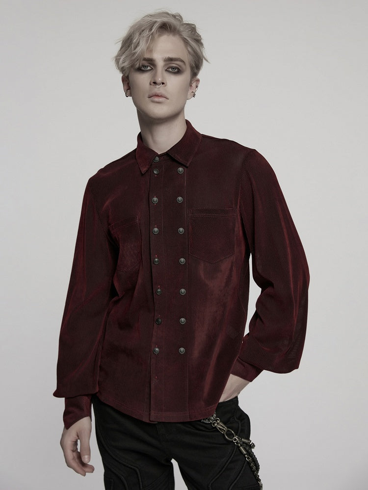 Shirt Goth Men's Red