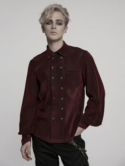 Shirt Goth Men's Red