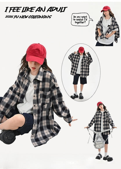 Button Plaid Blue Front Vintage Shirt Navy Placket