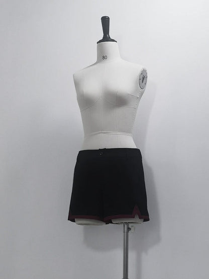 Low with Black Red Waist Cuffs Shorts Trimming