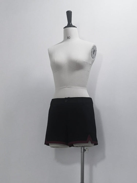 Low with Black Red Waist Cuffs Shorts Trimming