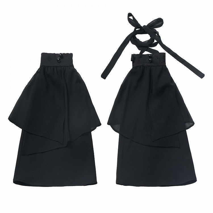 チュール付きブラックレッグウォーマー