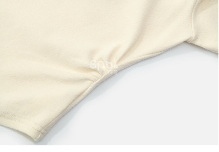 Apricot Bunny und Teddybär Langarm Top gerüscht