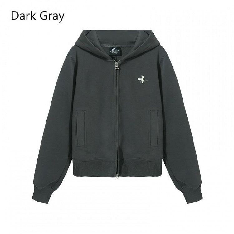 Hoodie Options Placket Zipper Gray Double-Pull 3