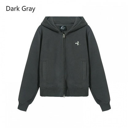 Hoodie Options Placket Zipper Gray Double-Pull 3