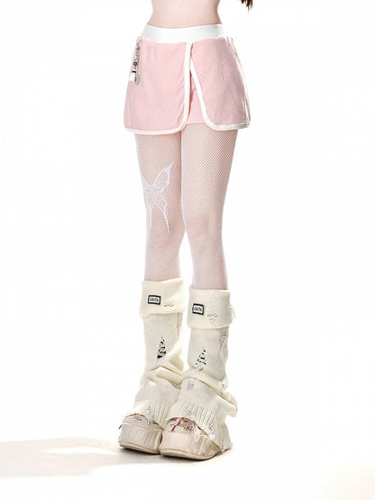 フリースリット入りチャームスコート グラマラスピンクAライン