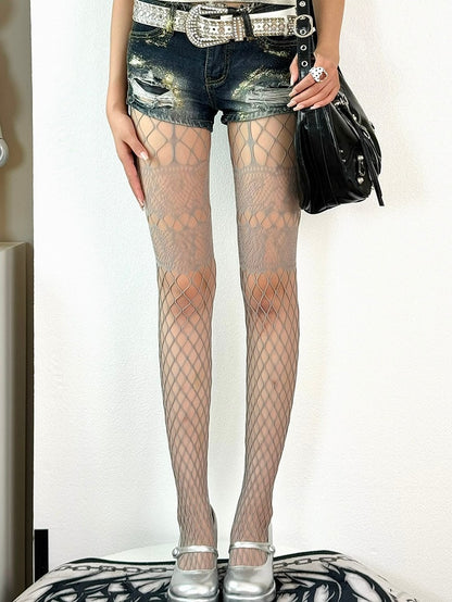 Design Fishnet Color Options Tights 5 Y2K