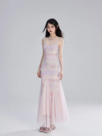 Buntes Tüll-Unterkleid mit Meerjungfrauenrock