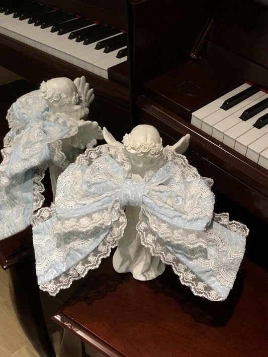 KC White Bowknot Lolita Blue / Pink
