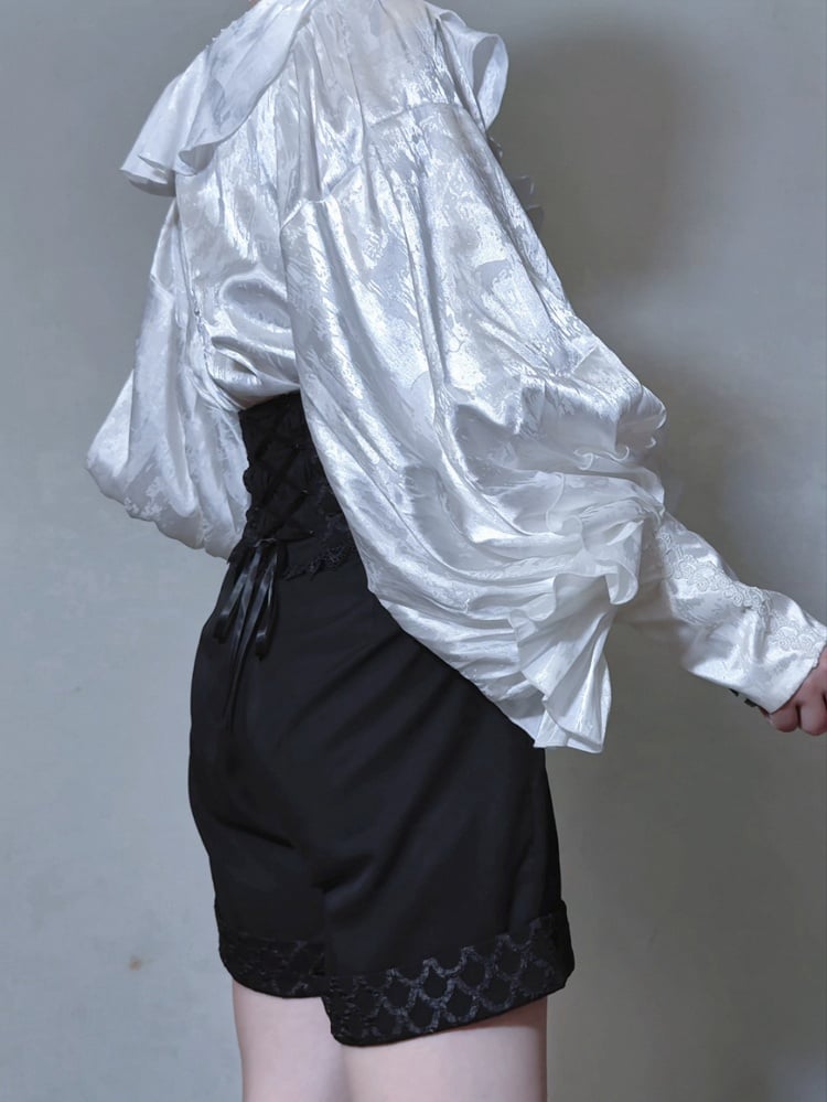 Lolita Boned Waist Corset Shorts Black Ouji High Belt Prince