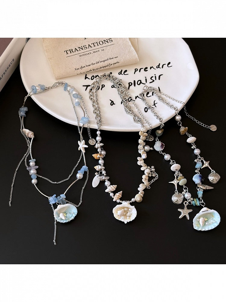 Beaded Shell Pendant Necklace - Kiwi Store