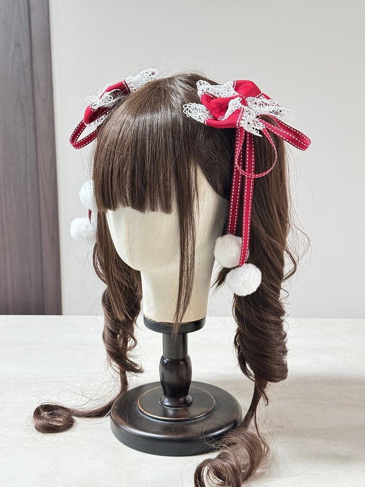 (Detachable Bows) Lolita Hairclip Set KC Multi-Color