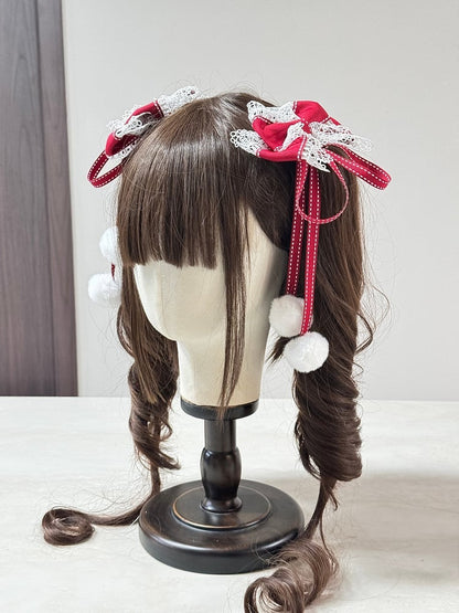 (Detachable Bows) Lolita Hairclip Set KC Multi-Color