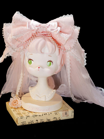 Pink Big Bow KC with Veil - Dream Magic Box