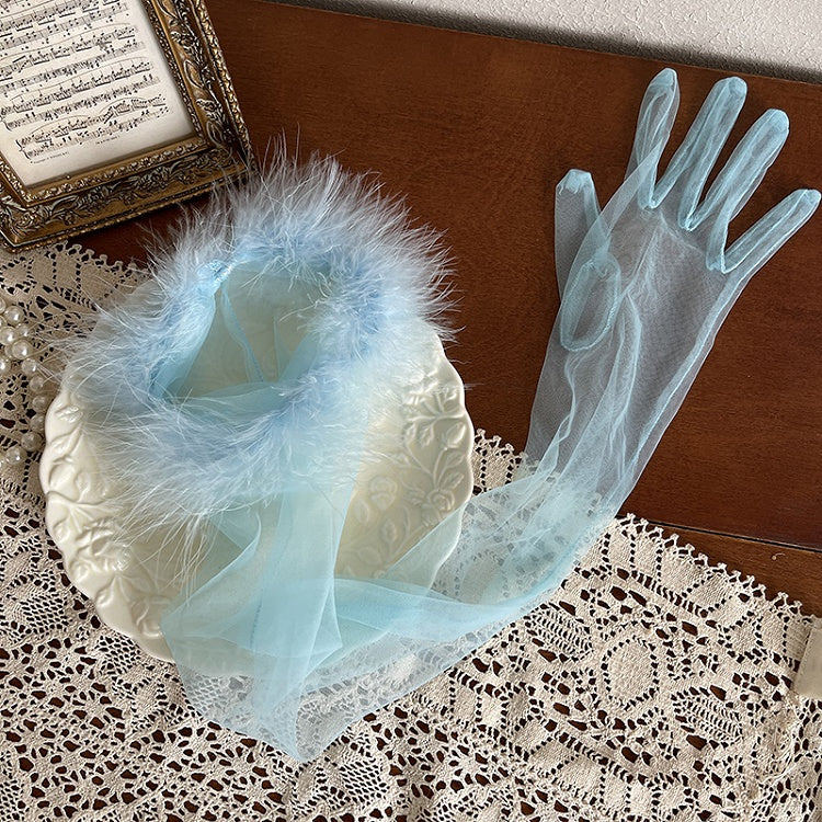 Handschuhe Optionen Shaggy 9 Tüll Manschetten Farbe