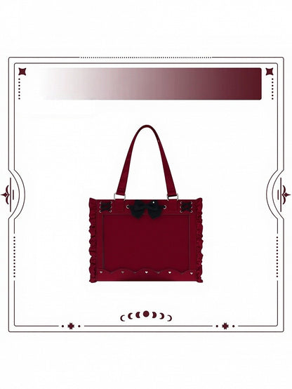 BJD Doll Bag with Bow and Lace-Up Details - Salt Tea