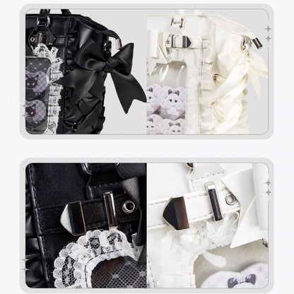 Ita Capacity – Jirai Trim White Kei Large Tote Lace