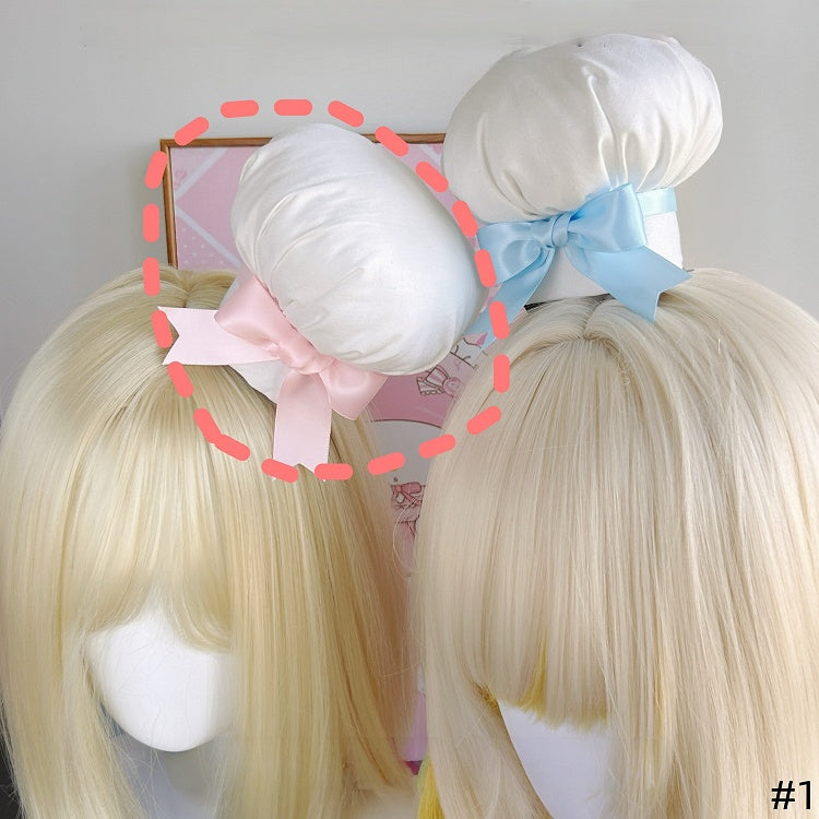 2 Chef Bowknot Sweet Color Large-sized With Hairclip Hat Options Cute And