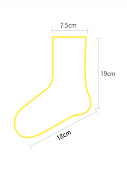 ホワイトブラックラインストーンリボン付きカーフソックス