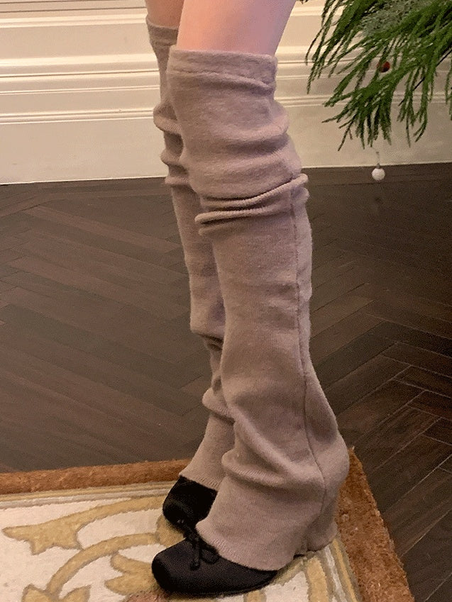 Y2Kニットオーバーニーレッグウォーマー