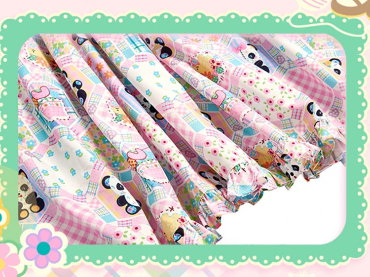 ピンクパンダのピーターパンカラードレス