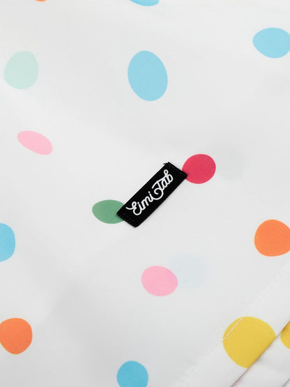 White Skirt with Colorful Polka Dot Pattern - Languid Park