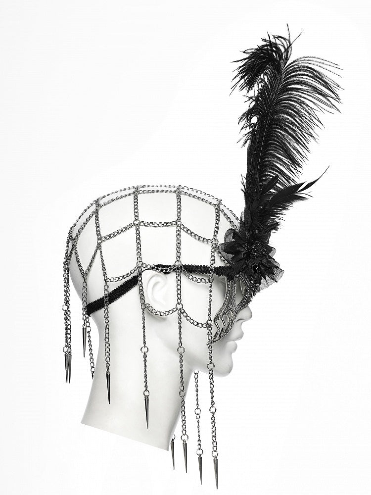 Vintage Silver Gothic Masquerade Mask for Style - Punk Rave