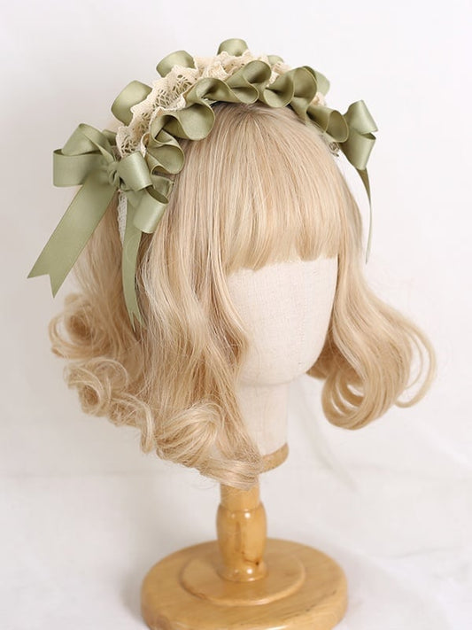 Country KC With Lace Lolita Options Green Beige Available 2 Bowknot