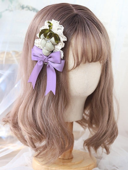 Lace Lolita Grape Hairclip/Brooch Sweet Decoration Purple/Green