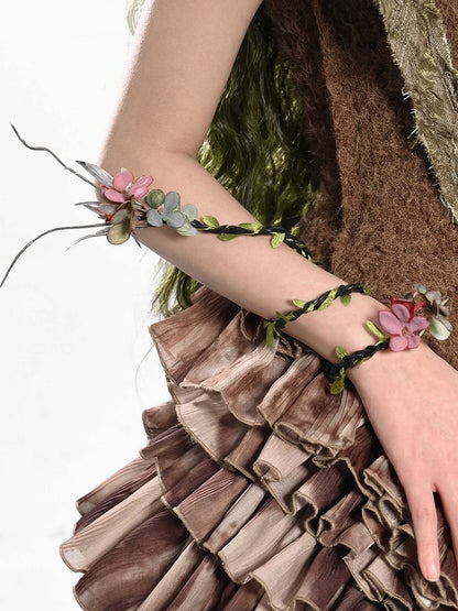 Florale Fee Grüne Ranken Armbänder