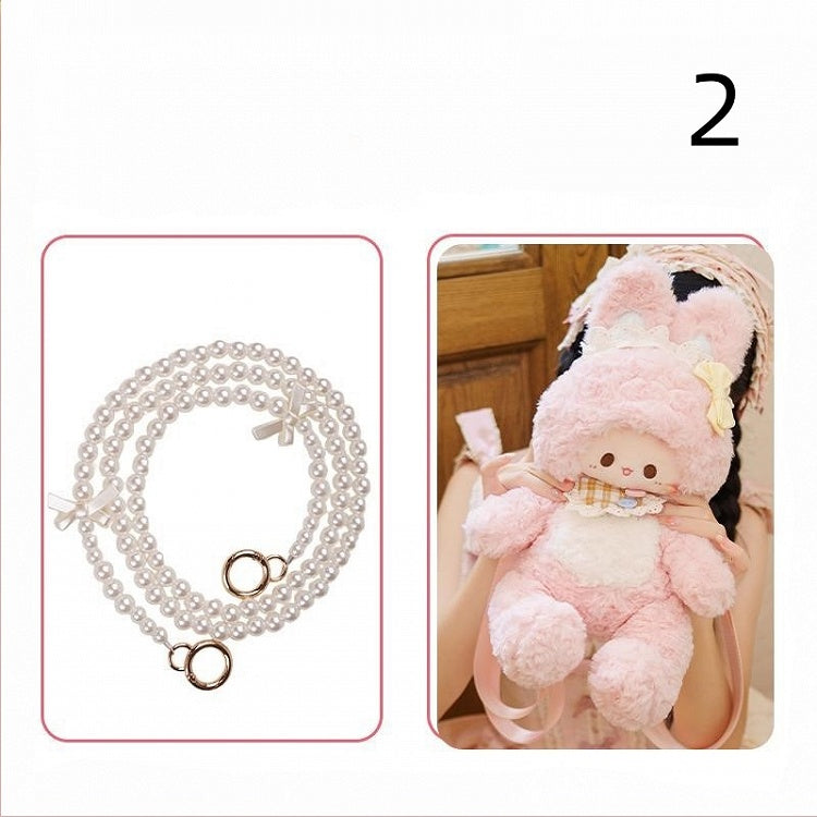 Charming Pink Plush Bunny-shaped Crossbody Bag