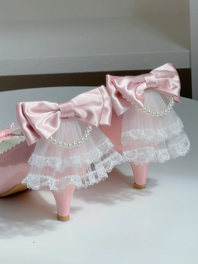 Shoe Charm Beaded Clips Lace with Details Options Bowknot Color Chain 4