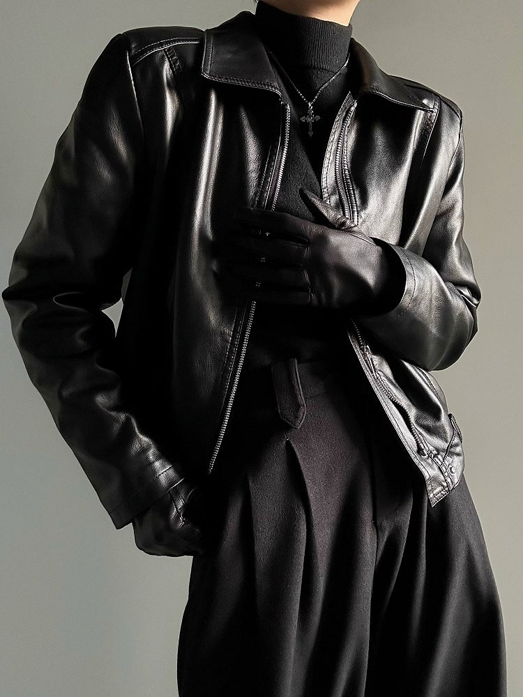 Fit Ouji Black Slim Sweater Long-Sleeve Lolita Turtleneck Unisex