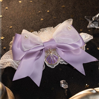 Charm White/Blue/Purple/PurpleBlue Starfish With Socks Calf Cuffs Lace Detachable Hollow-out