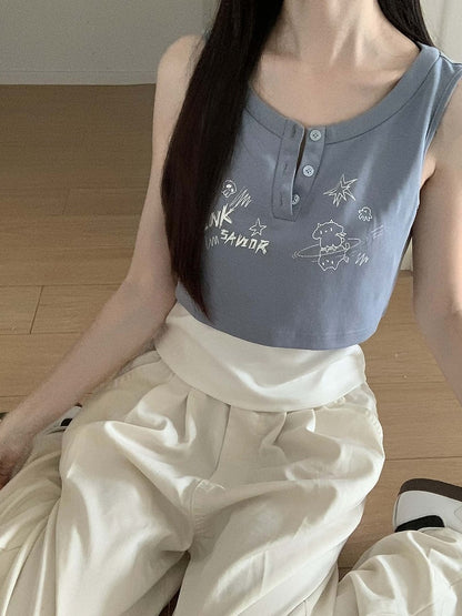 Top in Graffitiblau/Dunkelblau