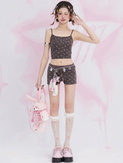 Kaffeebraunes Camisole mit Schleife