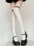 Striped Stockings Colors) (2 Preppy Cable-Knit