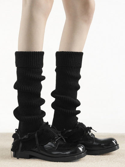 Ribbed Warmers Accents (4 Slouchy Colors) Leg Bow with
