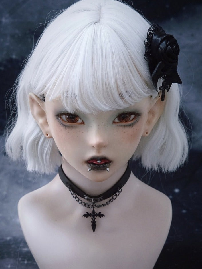 Gothic Hairclip with Black Rose Lace - Strange Sugar