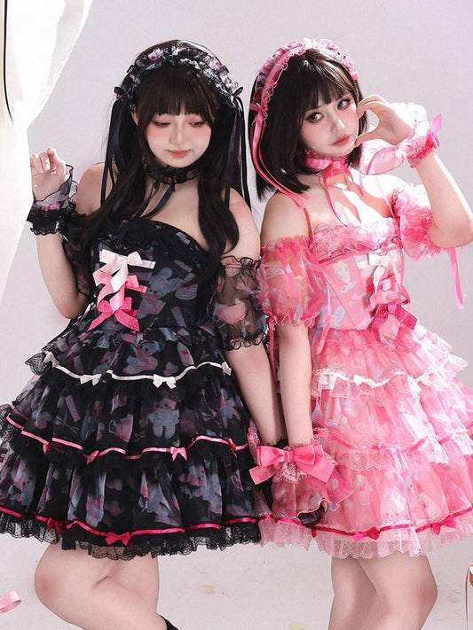 Pink Hairband Black Blue /