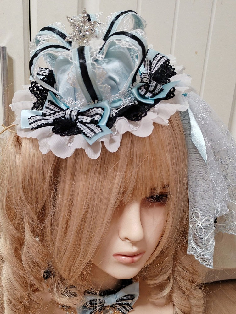 Crown Color Hat Lolita Mini With Options Lace 4 Clips