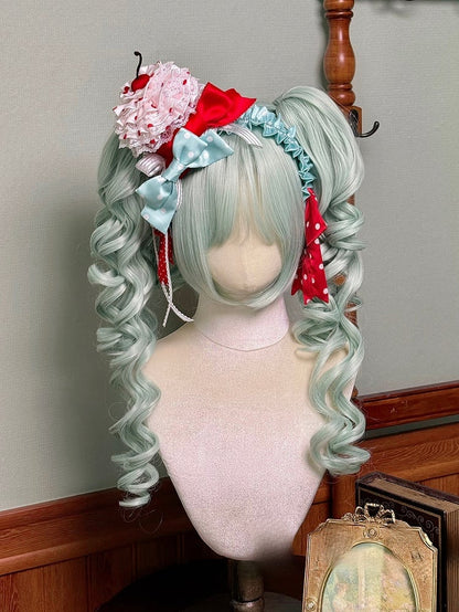 Accents and Cake KC Red Cherry Bow Green