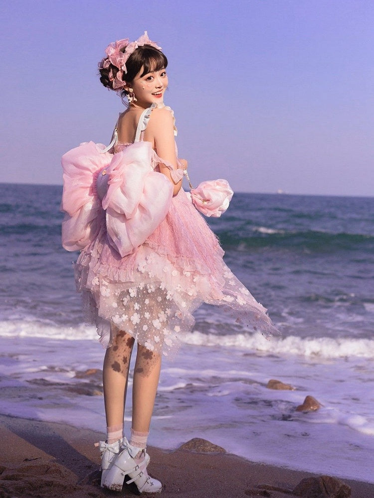 Cute Seller Best Size 3 Big Bow Backpack Options Pink Light