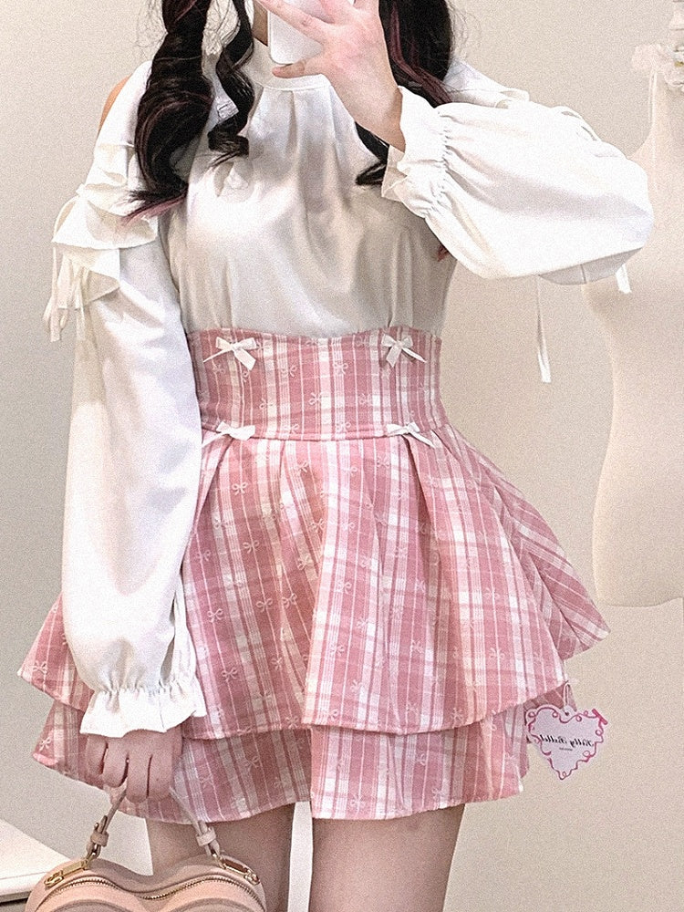 High-Waist Edgy in Skirt: 3 Sweet Jirai Tiered Plaid Kei Colors