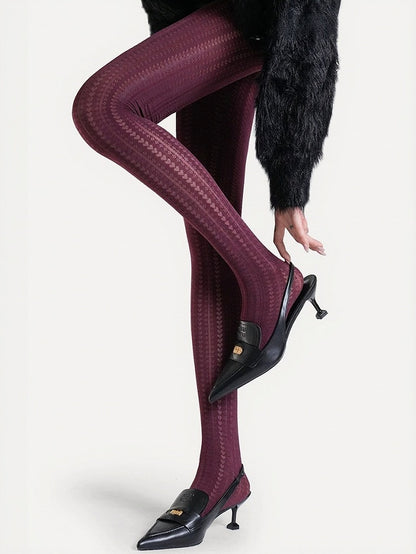 Vintage Heart Stripe Pattern Tights - ModaSwings