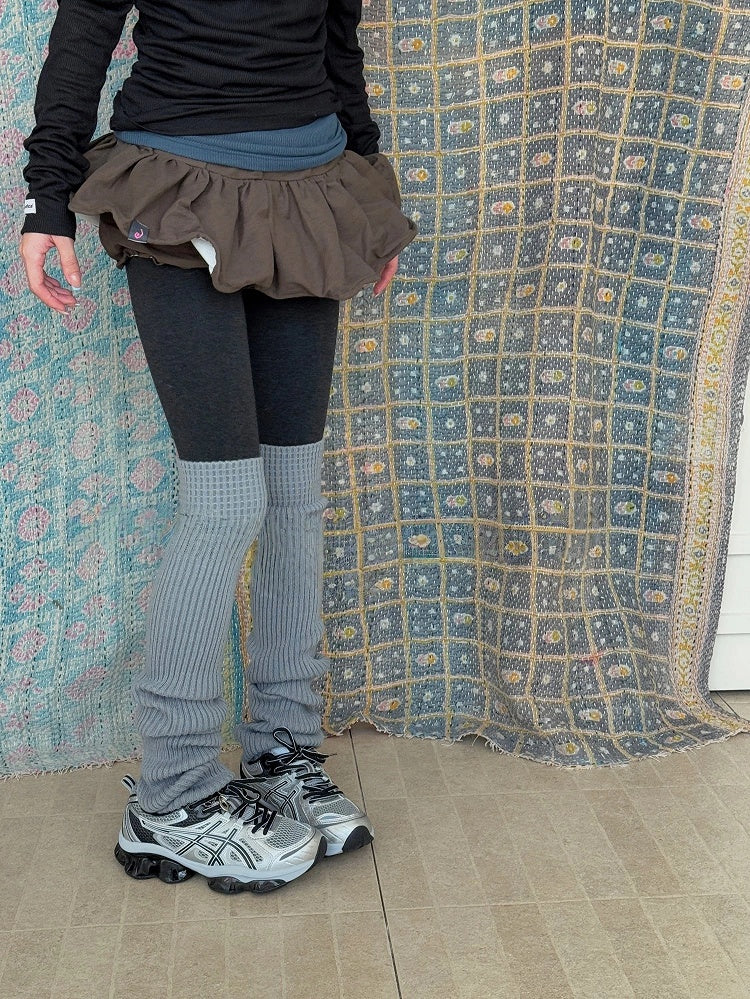 Ribbed 6 Leg Options Sweet (Multiple Knit Warmers Shades) Slouchy Color