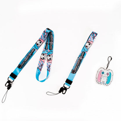 Guro Bunny Lanyard Kawaii 10 Designs with Two Cartoon Keychain/Phone Options Strap Detachable