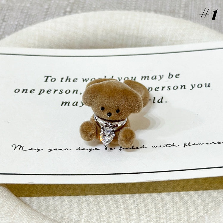 ライトコーヒーテディネックレス/リング