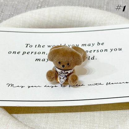 ライトコーヒーテディネックレス/リング